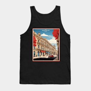 Montpellier France Vintage Poster Tourism Tank Top